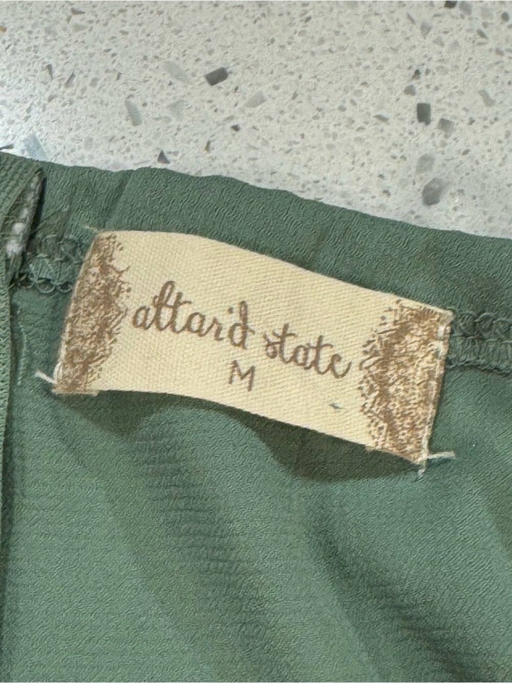 Altar'd State Sage Green Spaghetti Strap Wrap Mini Dress - Picture 5 of 6